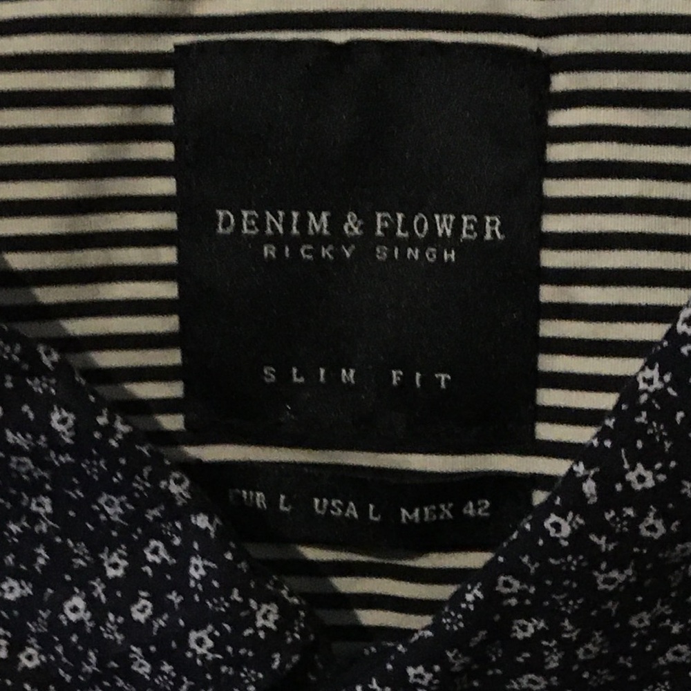 COPY - Blue slim FIT short sleeve shirt